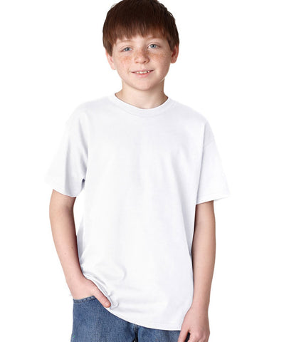 Children's Plain Shirts in Bulk  Hanes 5480 100% Cotton Short