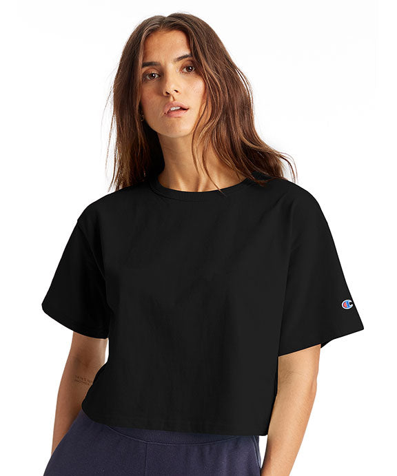 Ladies Heavy Duty Cropped T-Shirts | Champion T453W | Wholesale Prices ...