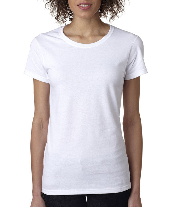 White Gildan Heavy Cotton Ladies' T-Shirt - Blank