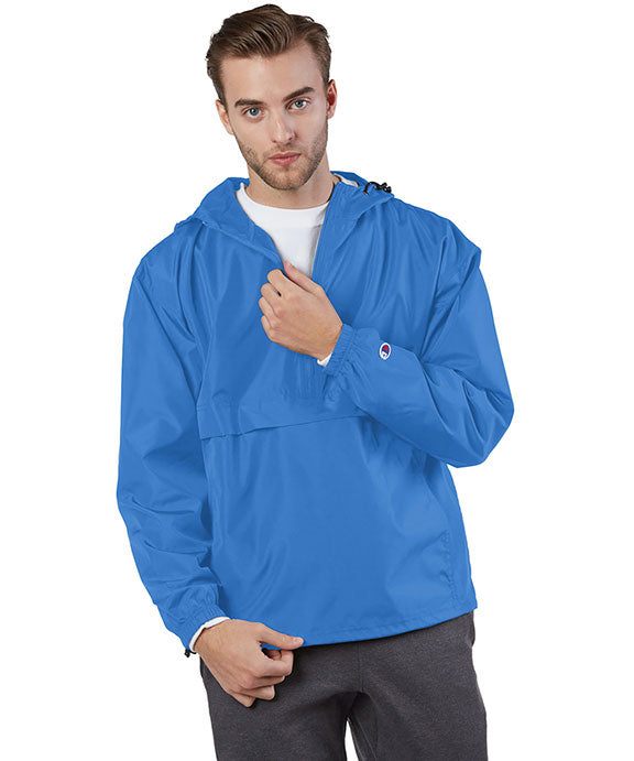 Champion CO200 Adult Packable Anorak 1 4 Zip Jacket Athletic Royal L