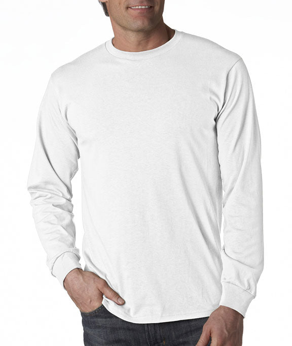 Cotton Long Sleeve Shirts | Fruit of the Loom 4930 Adult | Buy in Bulk ...